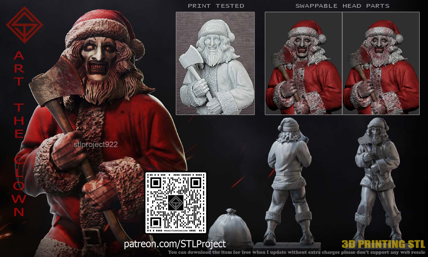 Killer Clown in festive disguise
