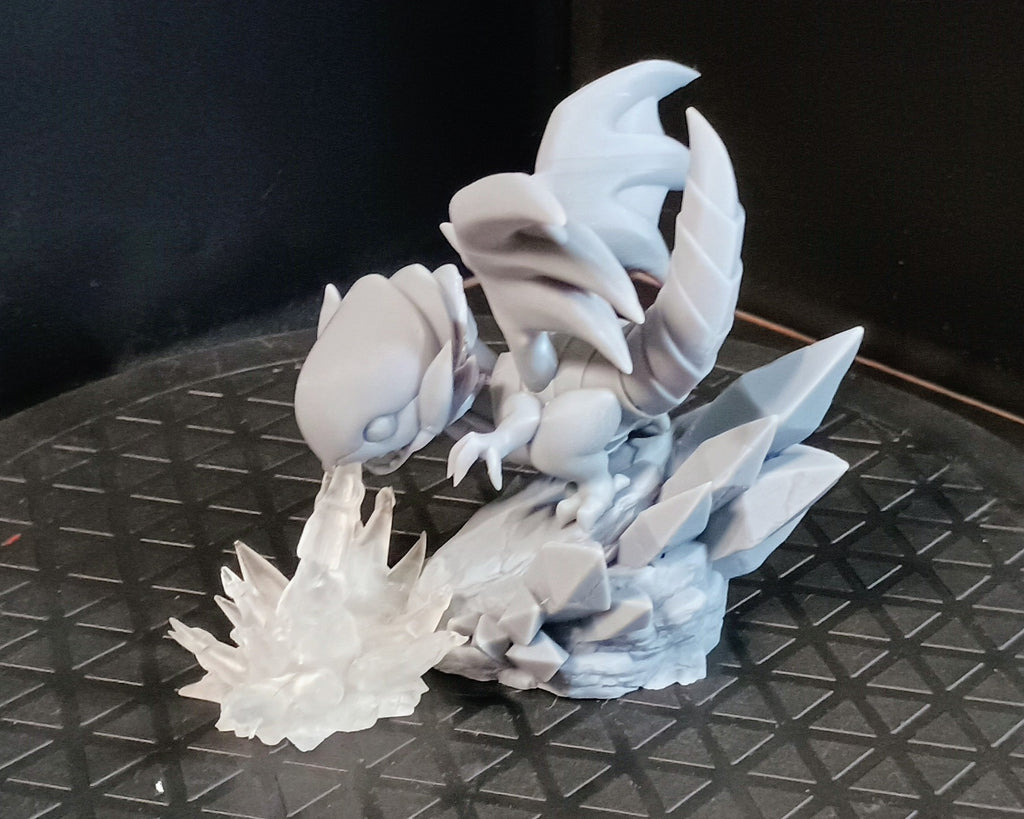 Chibi White Dragon....with blue eyes.