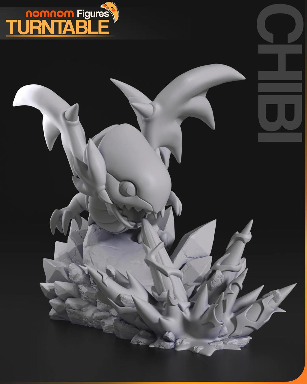Chibi White Dragon....with blue eyes.