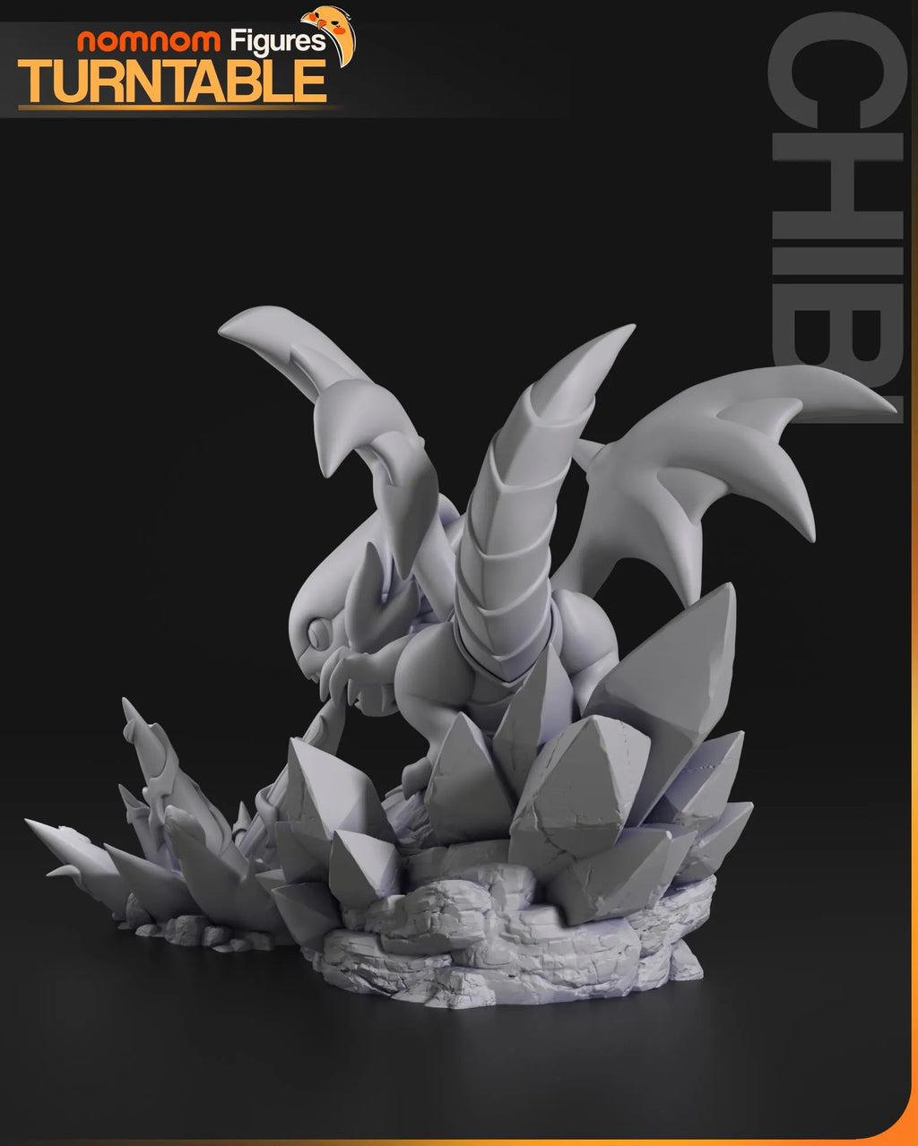 Chibi White Dragon....with blue eyes.