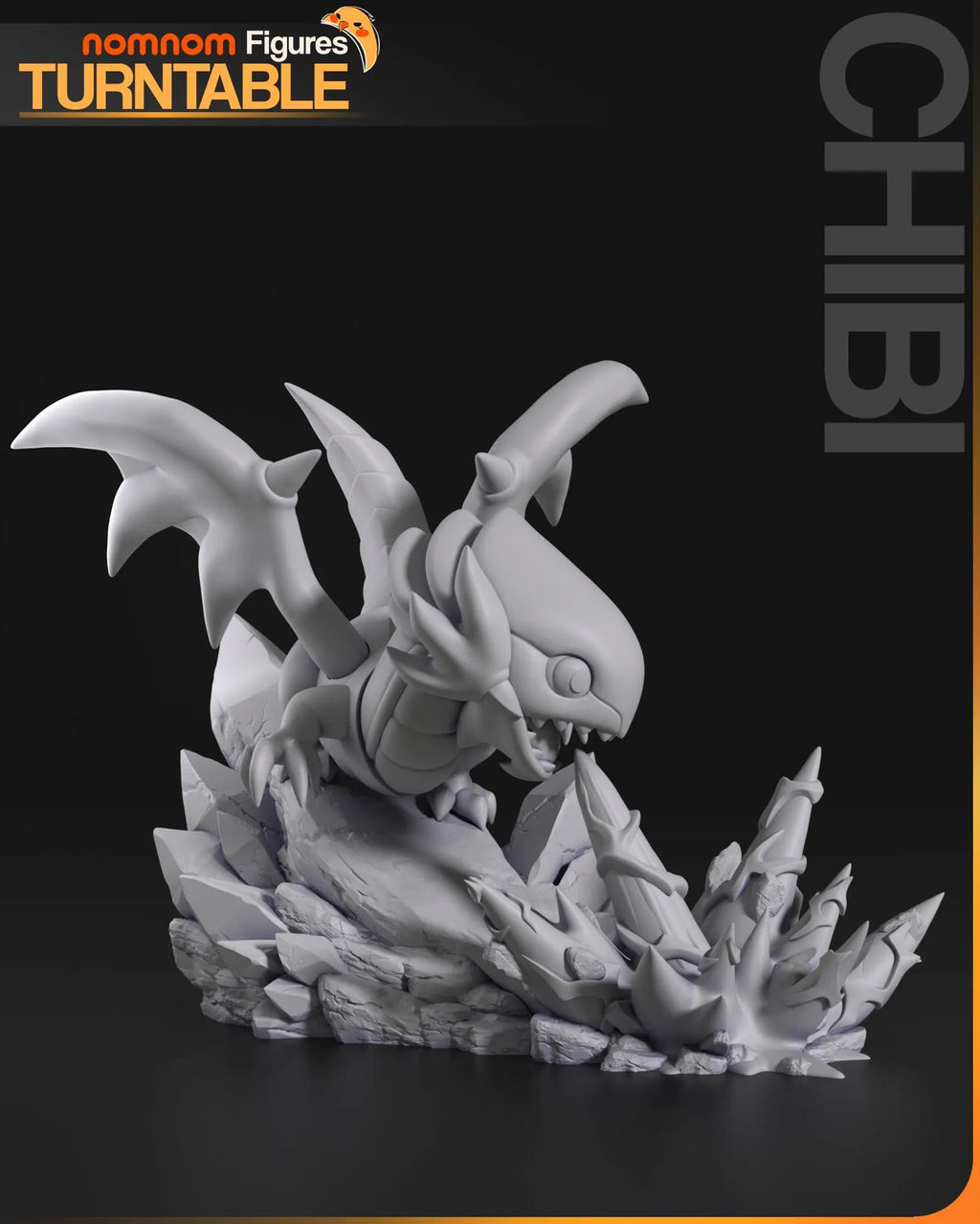 Chibi White Dragon....with blue eyes.